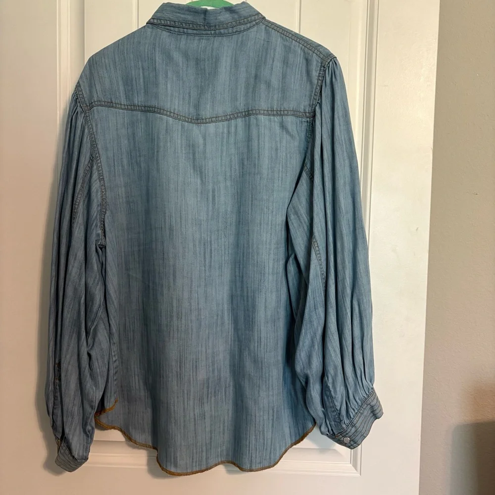 Sister Mary Denim Blue Shirt - Picture 2 of 3